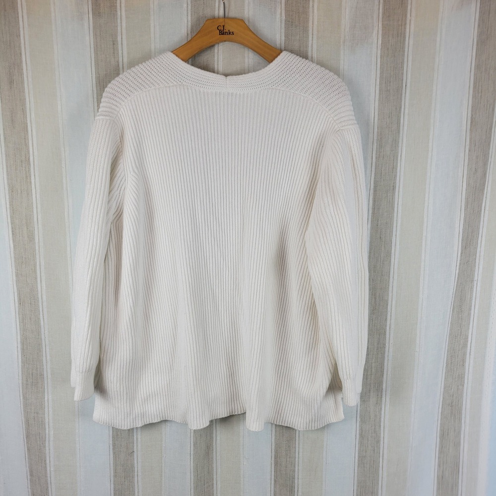 Madewell Nolan Ribbed Cardigan Sweater White Size 3X - Picture 11 of 11